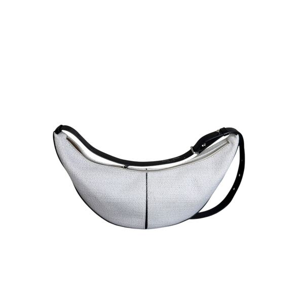 Proenza Schouler NWT Slide Canvas Shoulder Bag in Ivory & Black - Picture 2 of 15